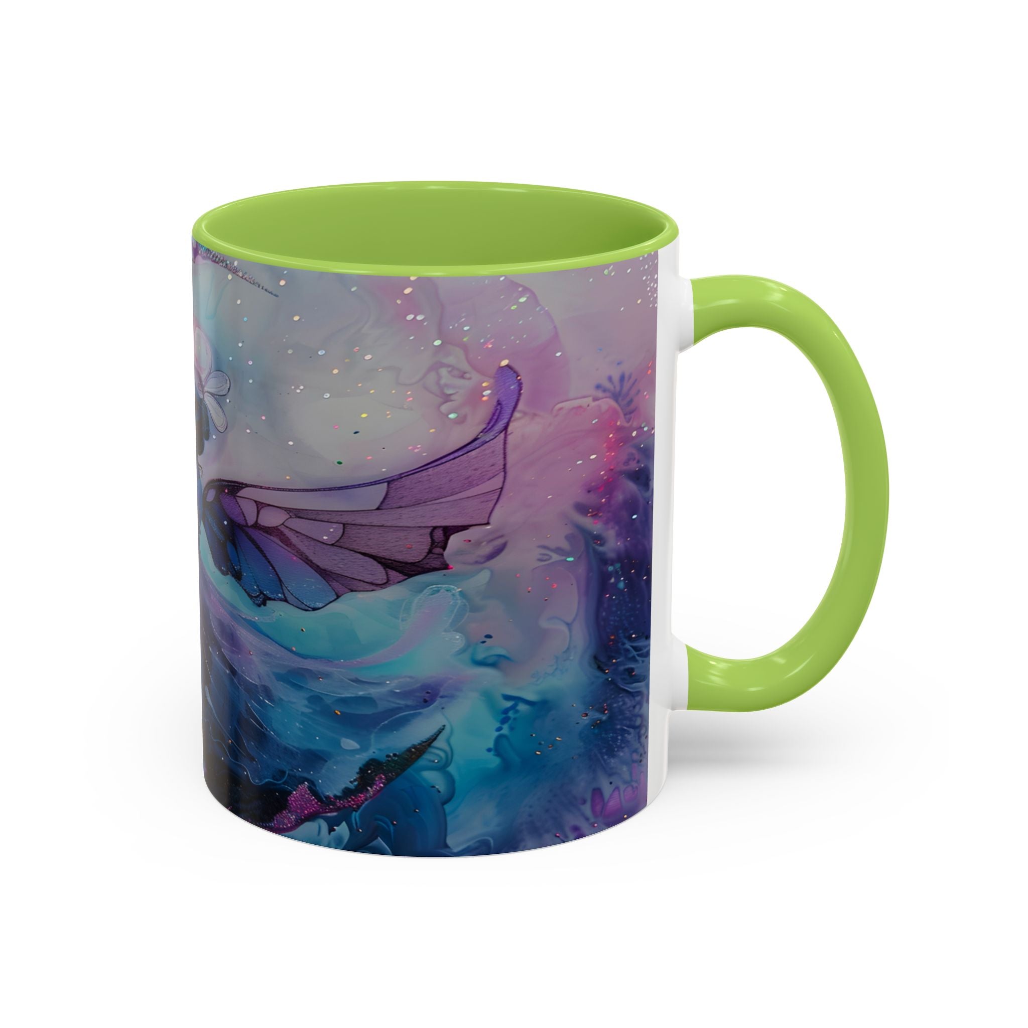 Enchanted Fairy Accent Coffee Mug — Magical Night Sky Illustration (11/15oz) fantasy
