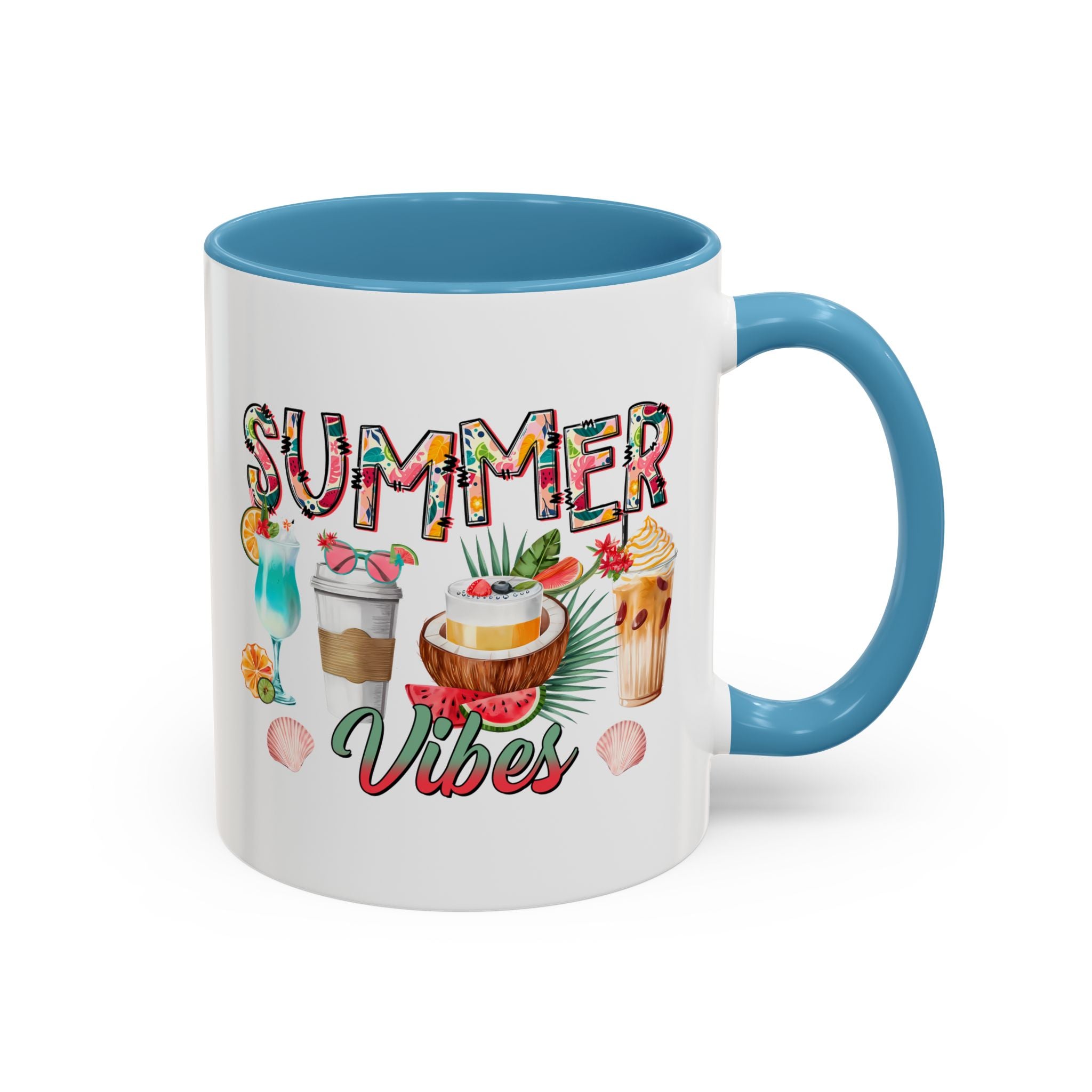 Summer Vibes Accent Coffee Mug - 11oz & 15oz - Perfect for Sunny Days & Celebrations
