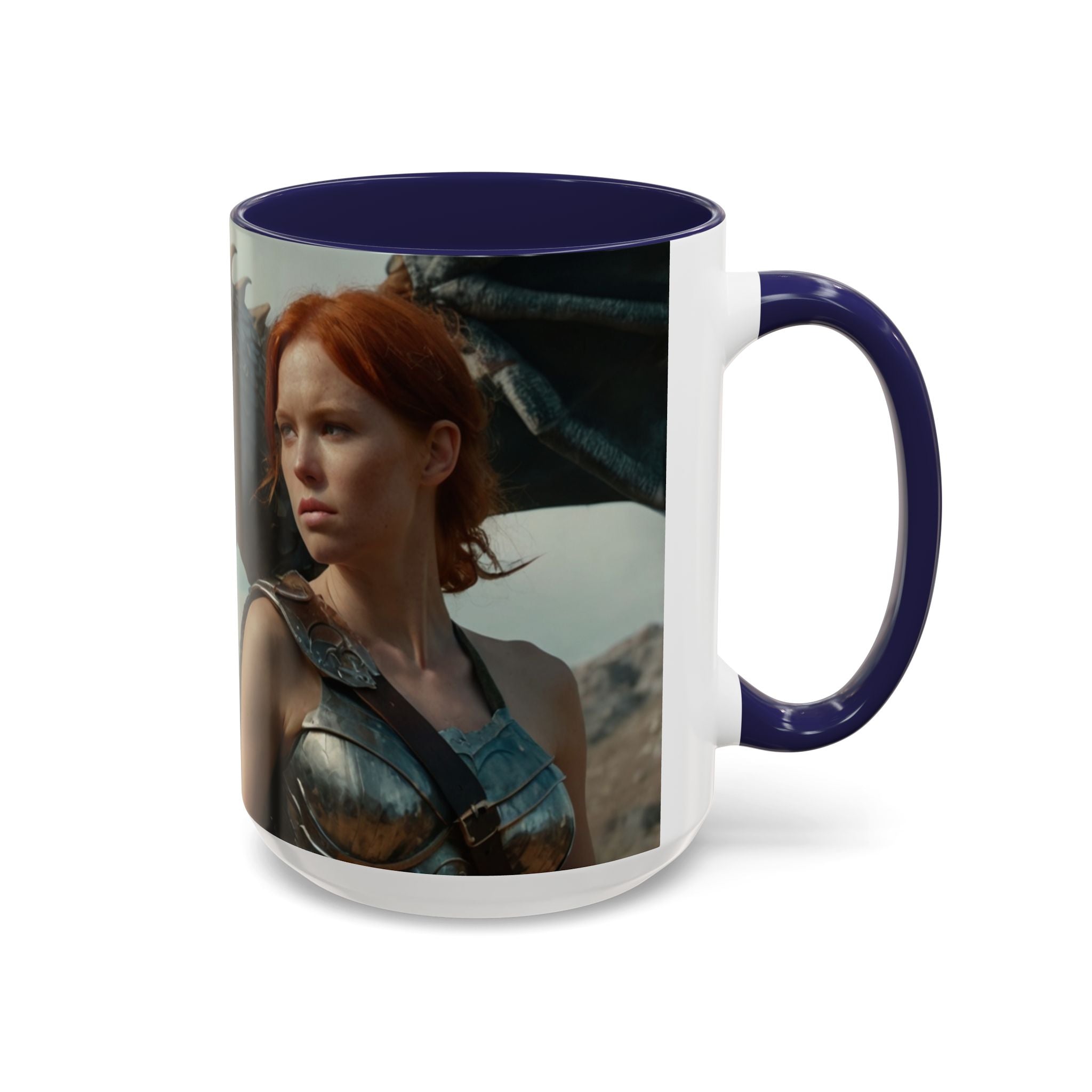 Dragon warrior Fantasy-Themed Accent Coffee Mug gothic