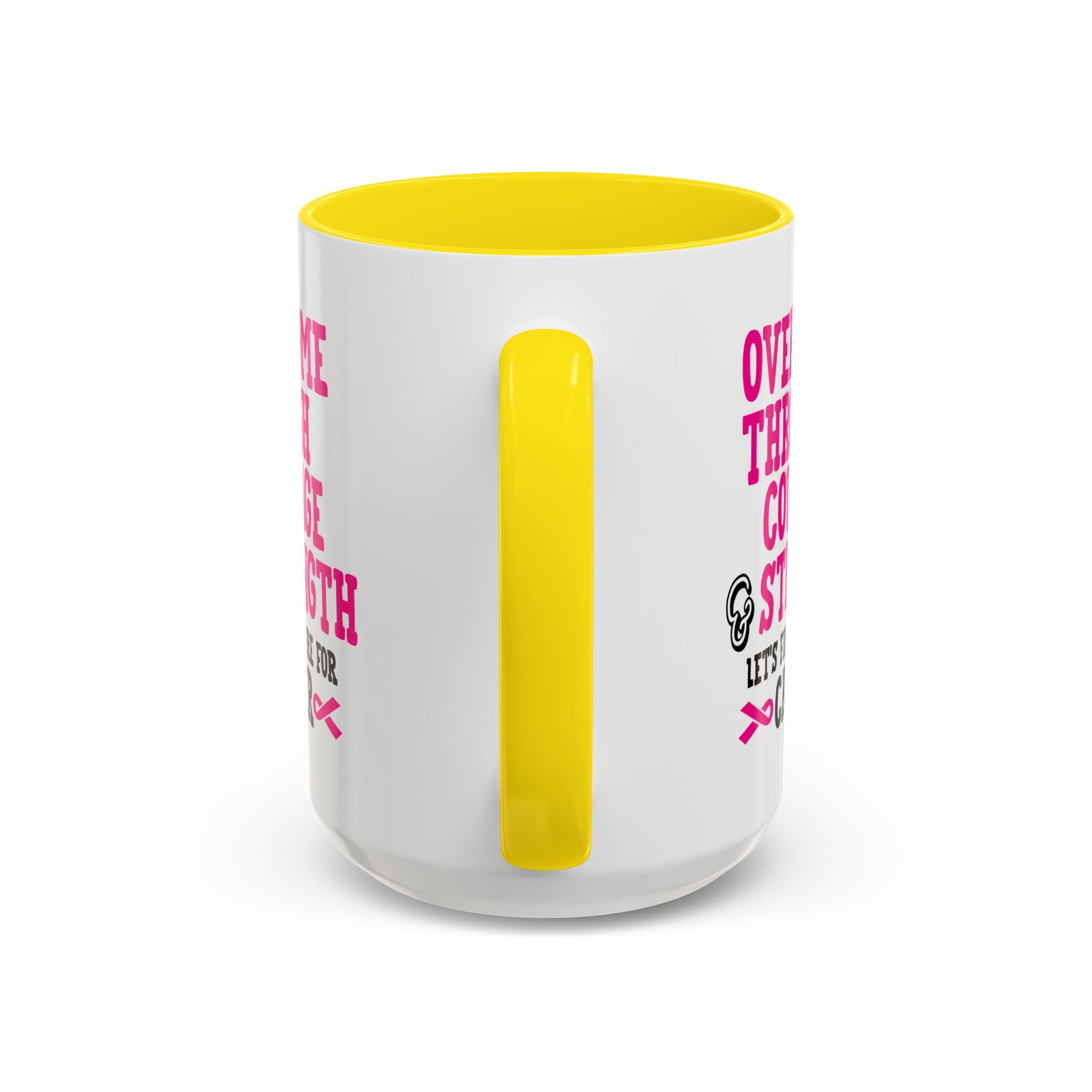 Inspirational Coffee Mug for Cancer Awareness, Gift for Supporters, Fundraising Mug for Breast Cancer, Motivational, 11oz, 15oz