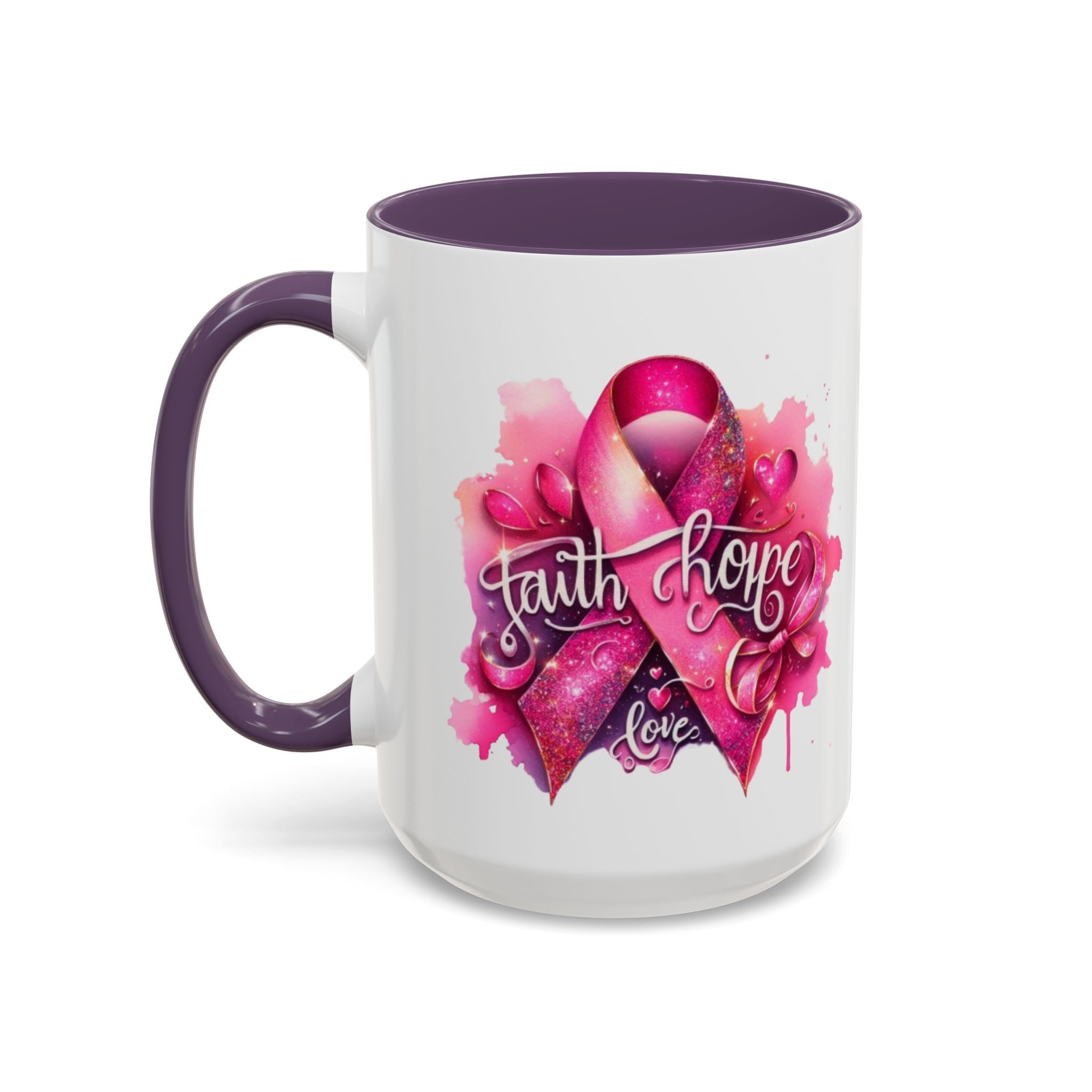 Cancer awareness Inspirational Hope & Faith and Love Coffee Mug