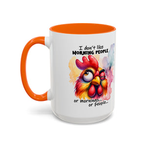 Funny Morning Coffee Mug, Rooster Mug, Gift for Coffee Lovers, Morning People, Humor Mug for Friends
