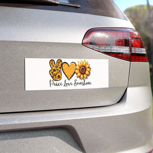 peace love sunshine Car Magnets