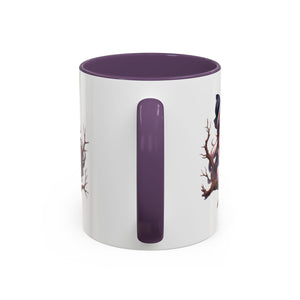 gothic vampire girl in tree horror art Accent Coffee Mug (11, 15oz) png16