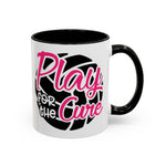 Volleyball  Coffee Mug, Play for the Cure Cup, Sports Gift , Athletes, Cancer Awareness, Inspirational Mug