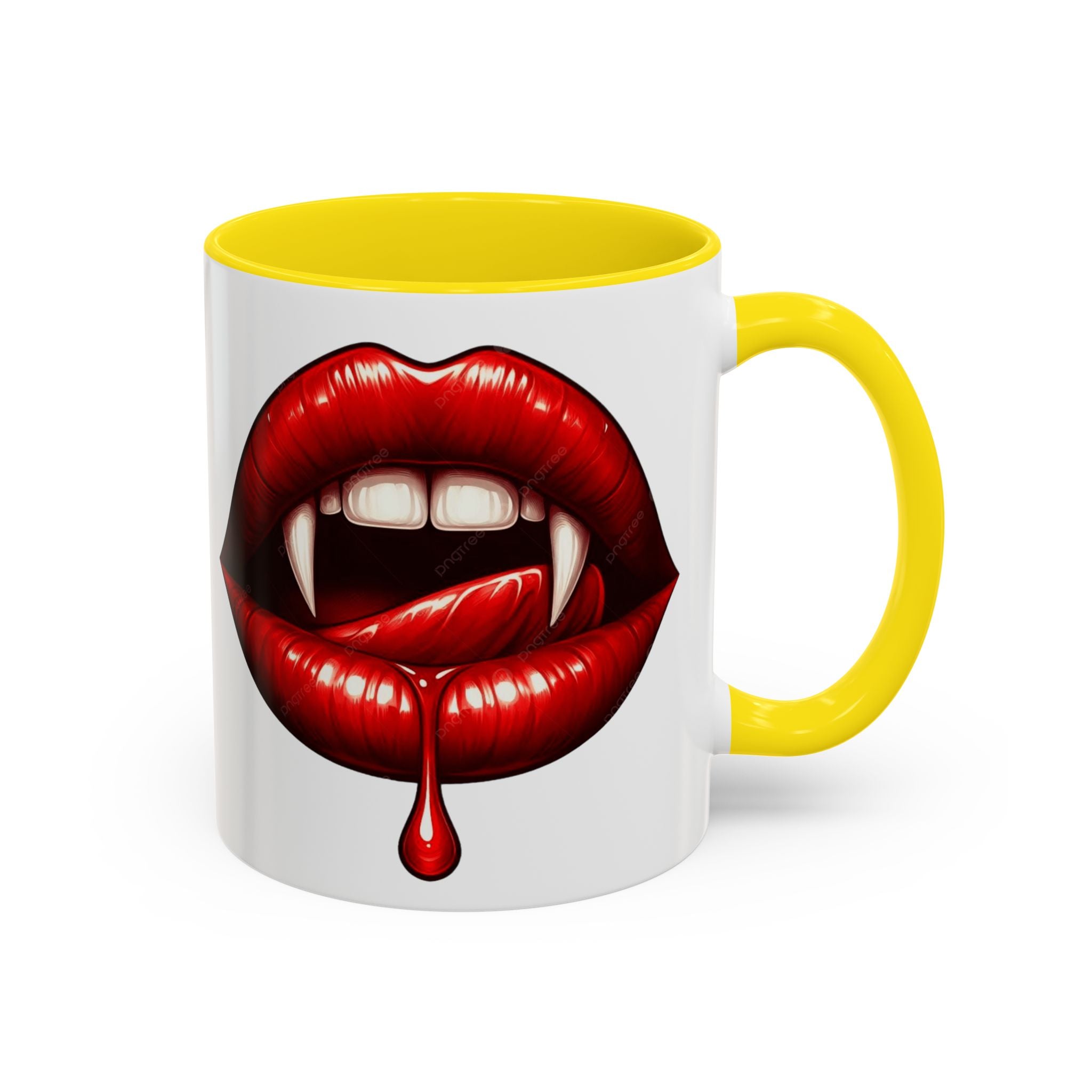 Vampire Kiss Coffee Mug - 11oz & 15oz gothic dripping blood horror art