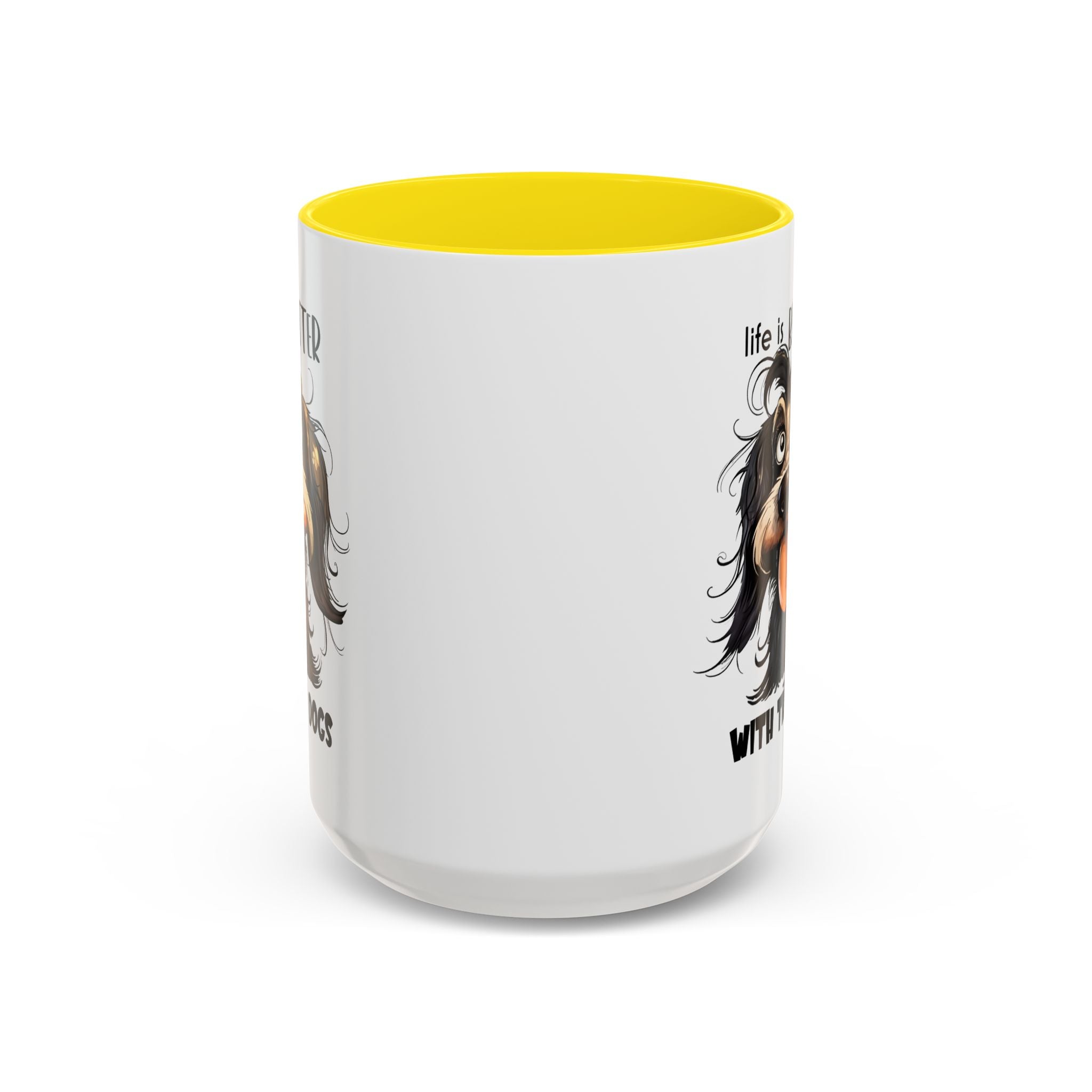 Life is Better with Dogs Coffee Mug - Cute Dog Lover Gift, Animal Themed Mug, Pet Owner Present, Fun Coffee Cup, Gift for Him/Her