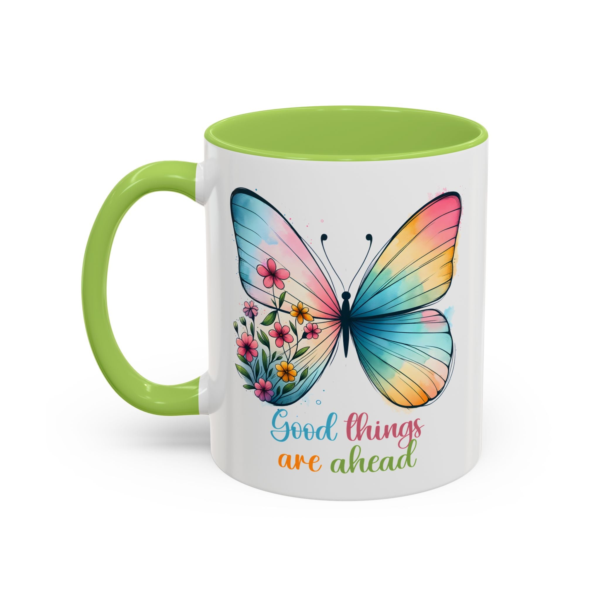 Inspirational Butterfly Coffee Mug positive vibe mental health