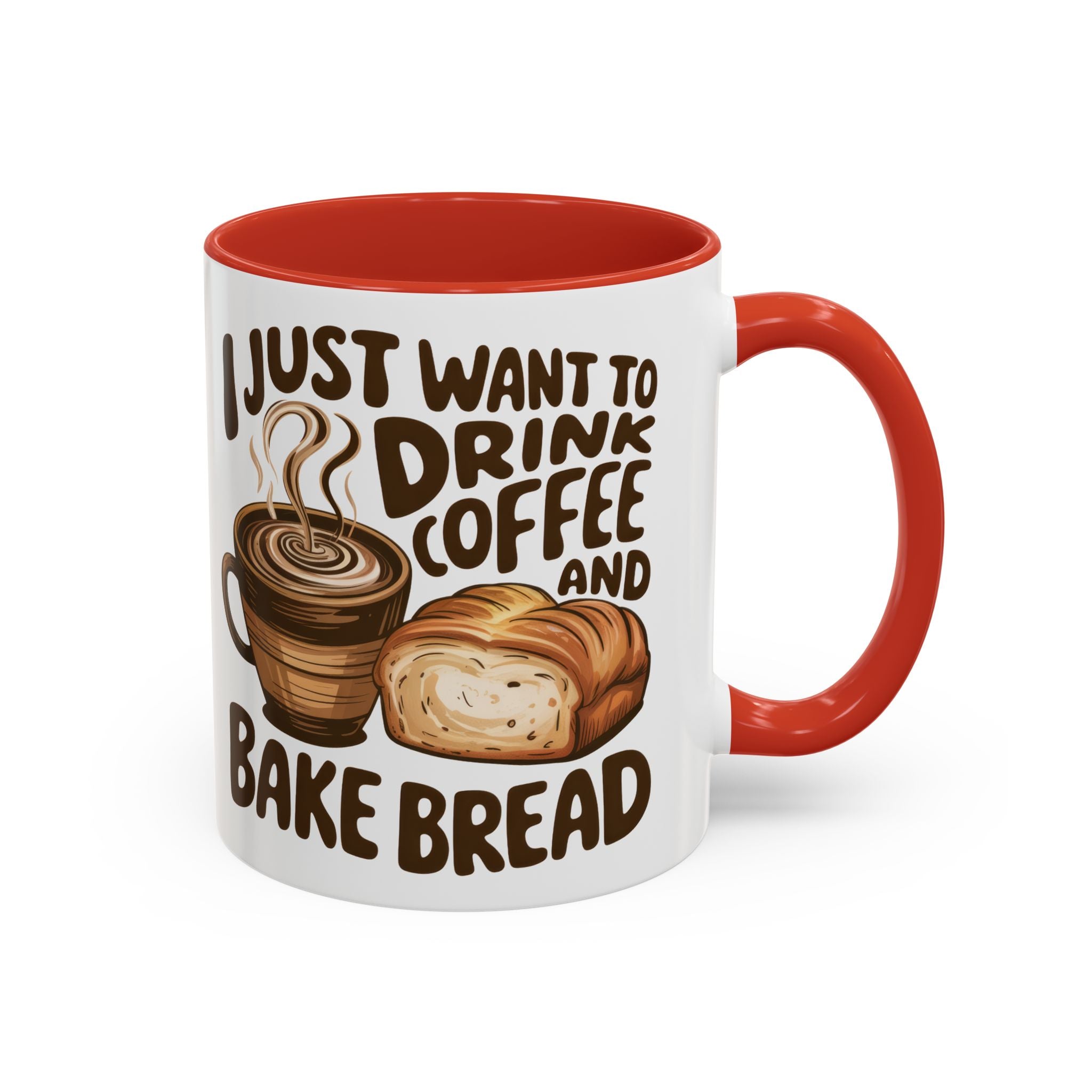 Cute Coffee & Bread Mug - Ideal for Baking Enthusiasts kitchen fun cozy