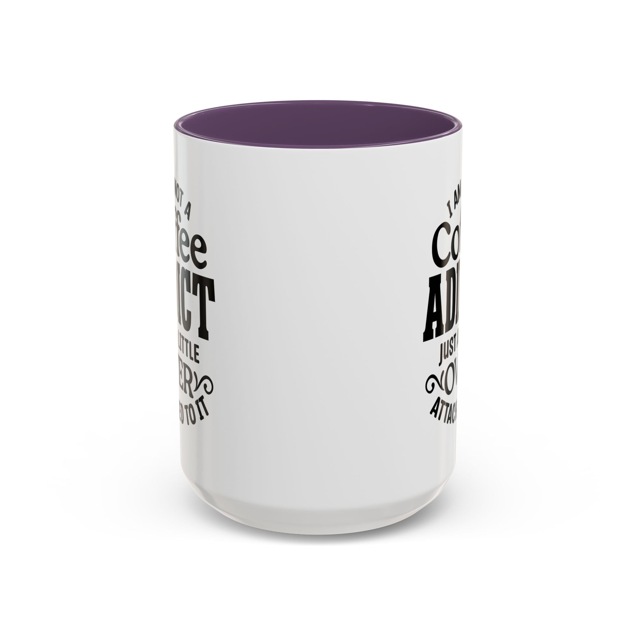 Coffee Addict Mug, Funny Coffee Lover Gift, Black Accent Mug, Warm Beverage Cup, Office Humor Drinkware