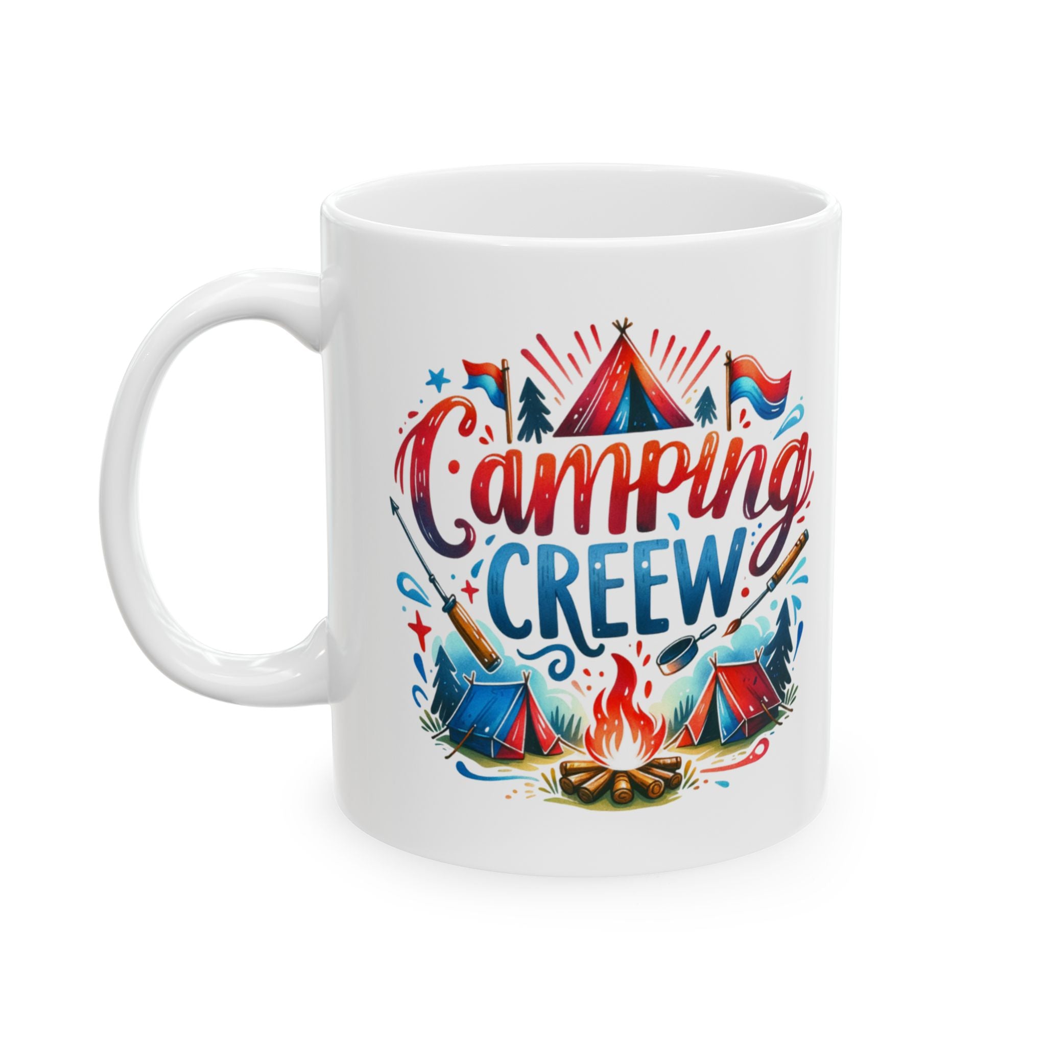 Camping Crew Ceramic Mug - Adventure Lover Gift, Nature Lover Cup, Outdoor Enthusiast Drinkware, Camping Coffee Mug, Holiday Gift Idea