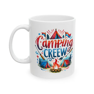 Camping Crew Ceramic Mug - Adventure Lover Gift, Nature Lover Cup, Outdoor Enthusiast Drinkware, Camping Coffee Mug, Holiday Gift Idea