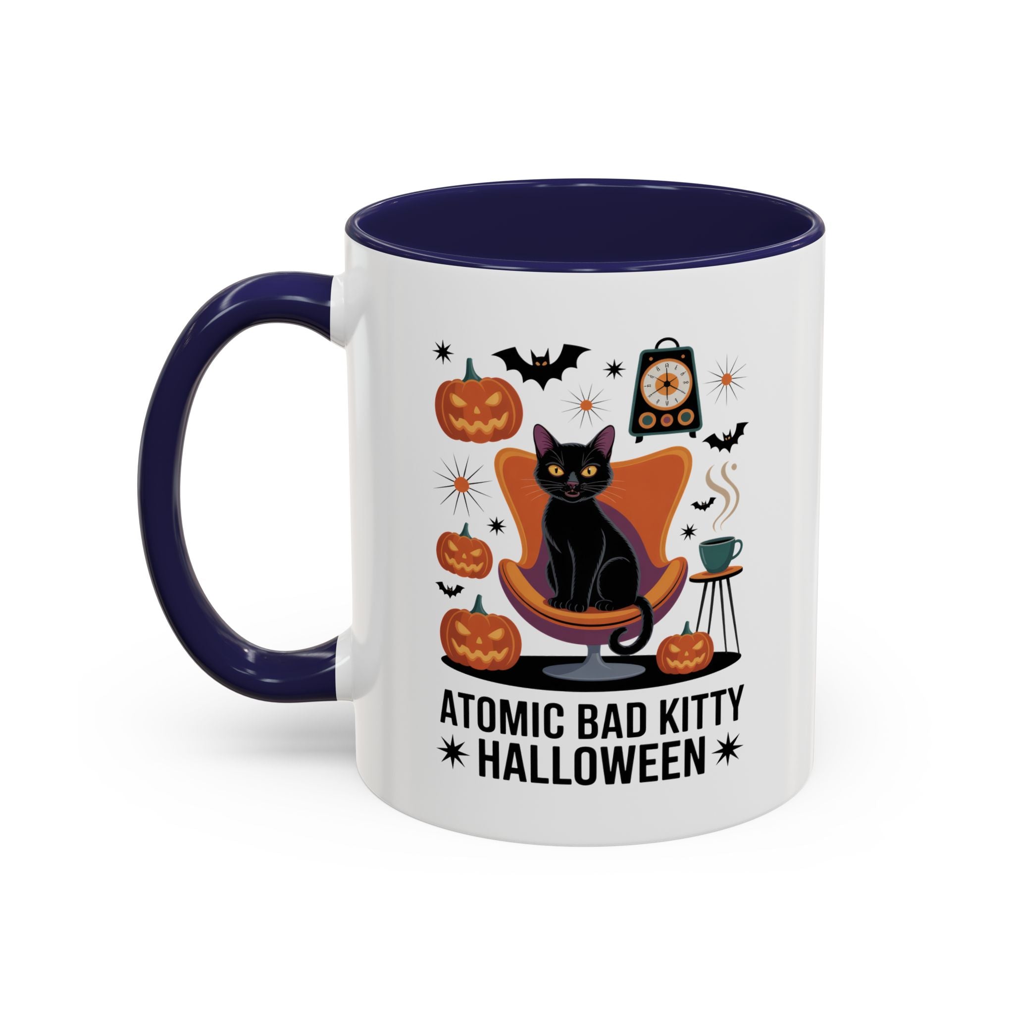 Halloween Themed Coffee Mug – Atomic Bad Kitty Design