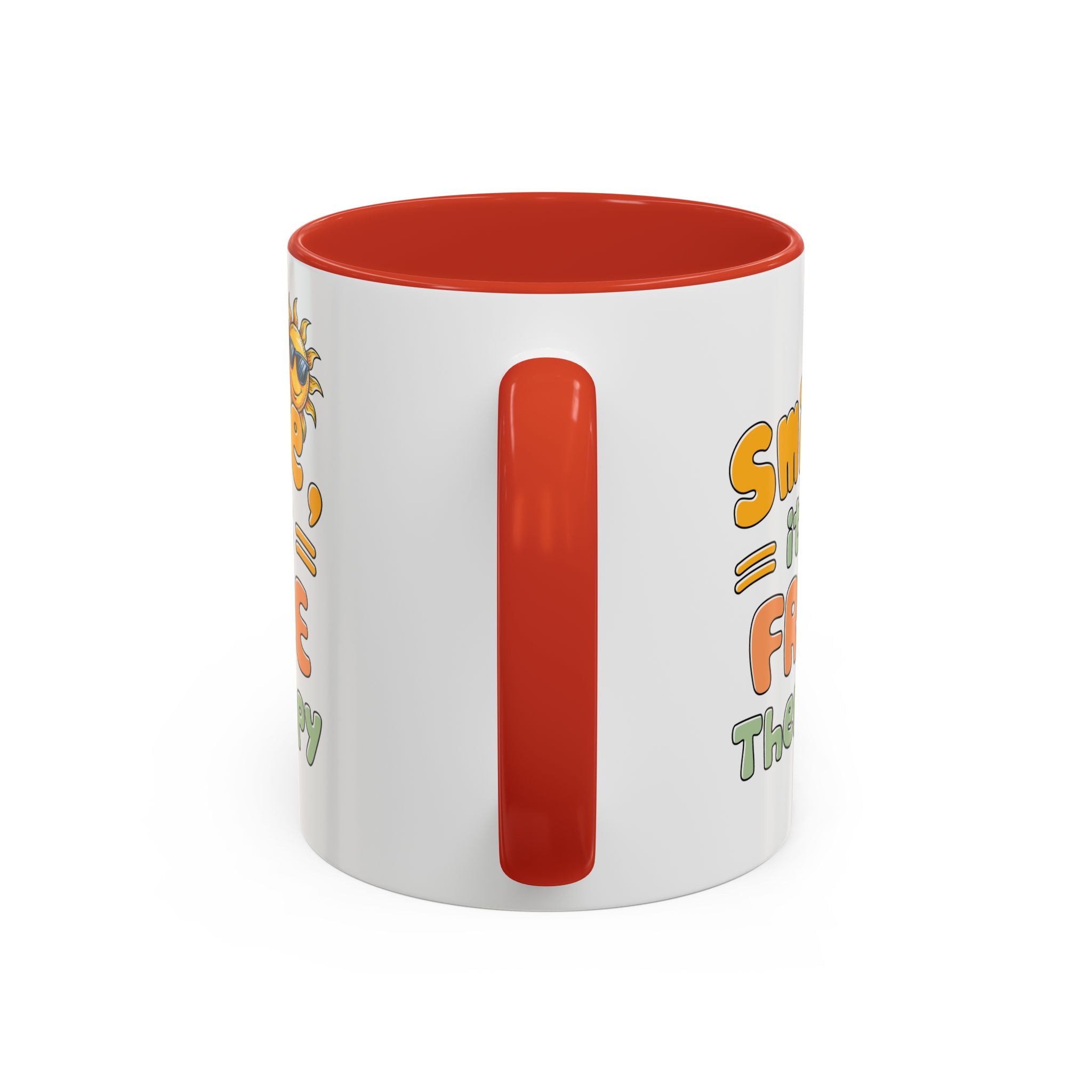 Smile It's Free Therapy Coffee Mug - Fun & Cheerful Accent Mugs for Brightening Your Day