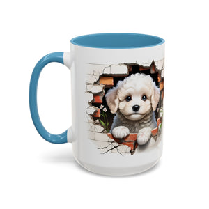 Cute Puppy Accent Coffee Mug - Adorable Dog Lover Gift, Pet-Themed Mug, Home Decor, Ideal for Gifts, Animal Enthusiast