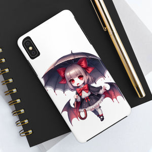 vampire girl horror art Tough Phone Cases