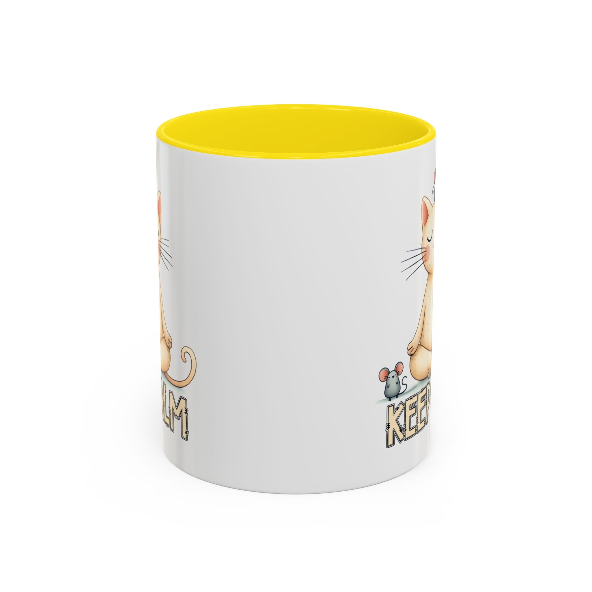 Serene Cat Coffee Mug, Funny Pet Lover's Gift, Cute Keepsake for Relaxation, Relaxing Drinkware, Quirky Home Decor