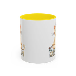 Serene Cat Coffee Mug, Funny Pet Lover's Gift, Cute Keepsake for Relaxation, Relaxing Drinkware, Quirky Home Decor