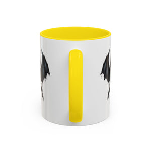 Gothic vampire girl with bat wings horror art Accent Coffee Mug (11, 15oz) vamp18
