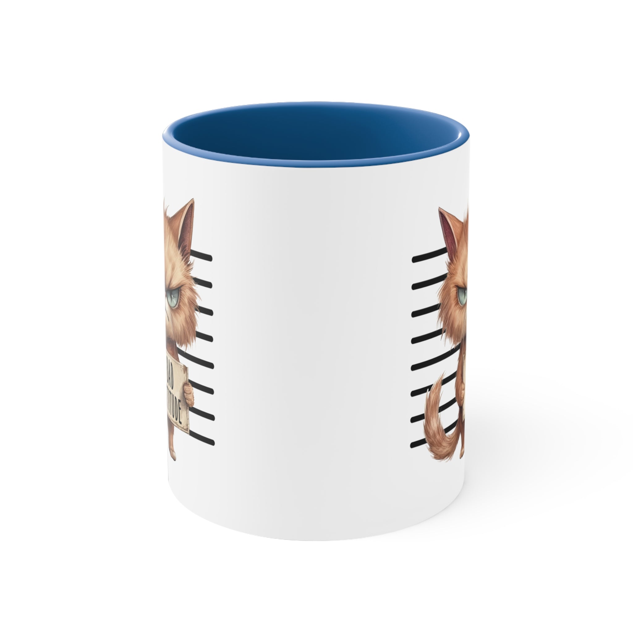 Funny cat bad attitude Accent Coffee Mug, 11oz animal lover gift