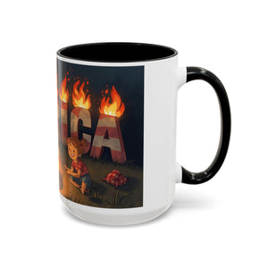 Patriotic Camping Coffee Mug - Fun America Design, Perfect for , Campfire Gatherings, Super for Gifts