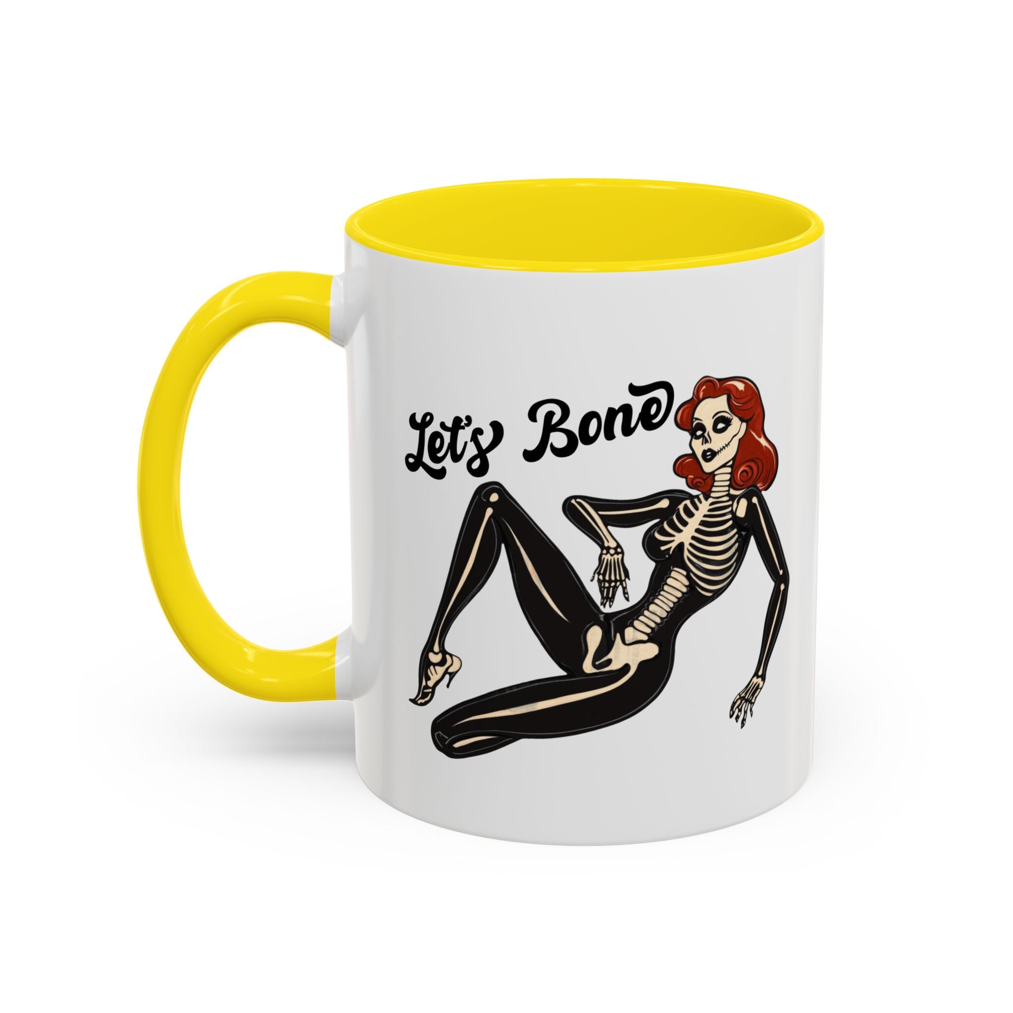 Spooky Skeleton Mug - Let's Bone, Halloween Gift, Gothic Coffee Cup, Unique Home Decor, Fun Drinkware