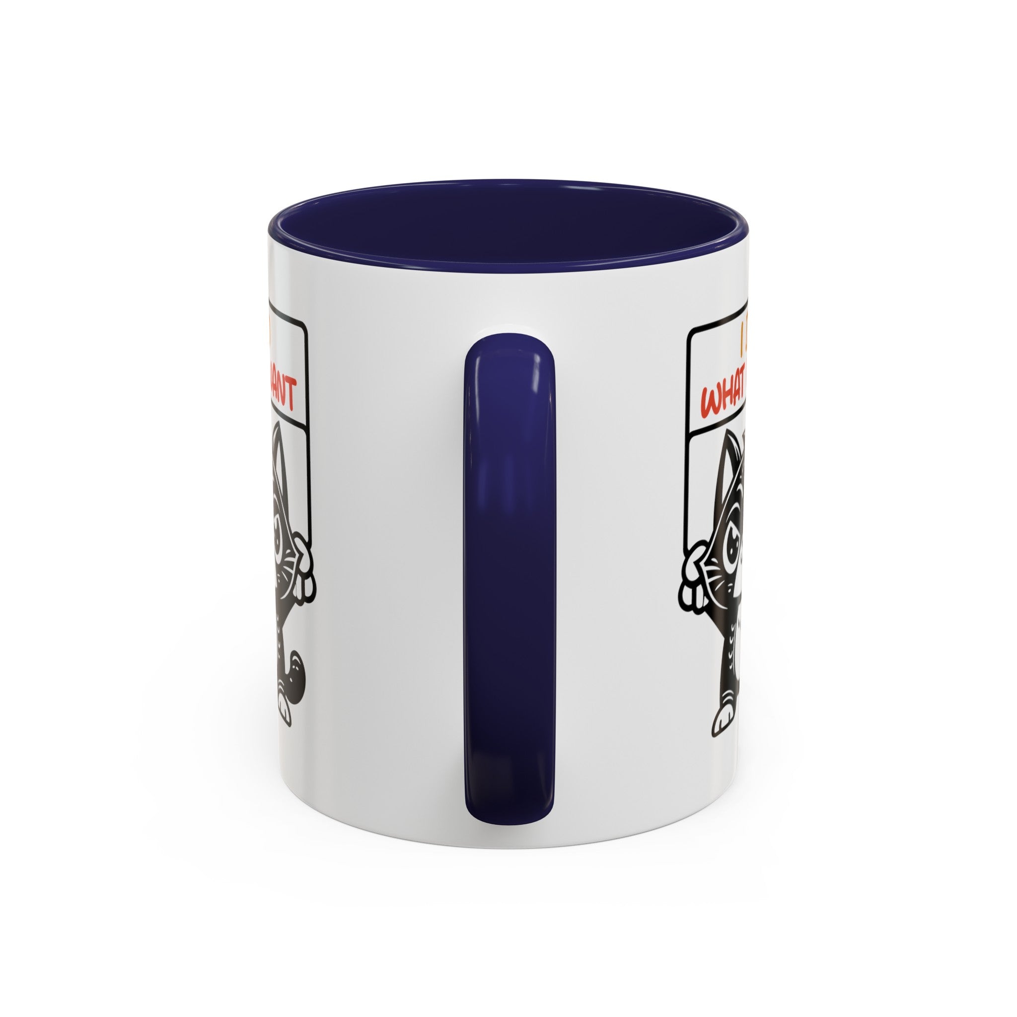 I do what I want funny cat Accent Coffee Mug (11, 15oz)