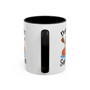 Dog Days of Summer Coffee Mug, Cute Dog Mug, Pet Lover Gift, Summer Vibes, Beach Decor, Fun Pet Cup, Canoeing Dog Design