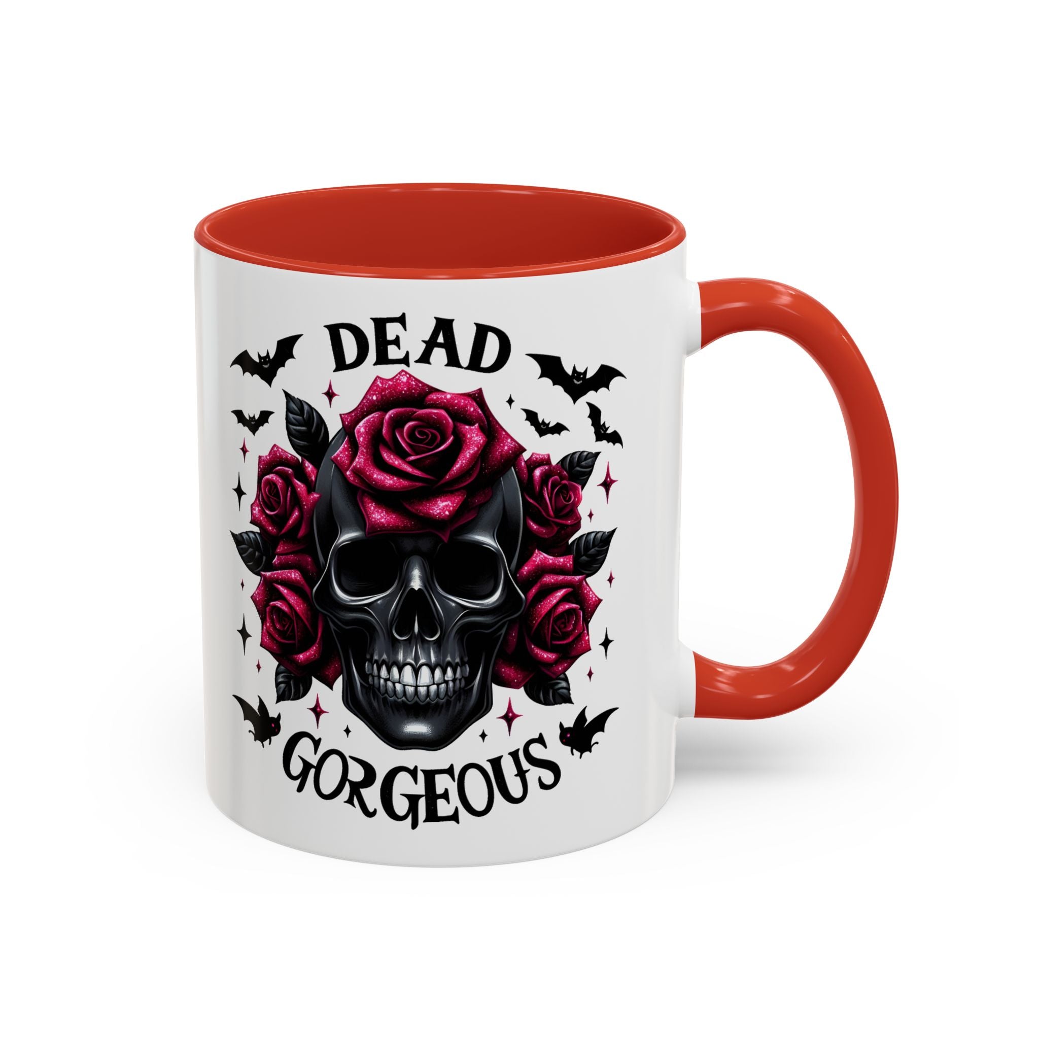 Gothic Skull Coffee Mug - Dead Gorgeous Design halloween horror art goth