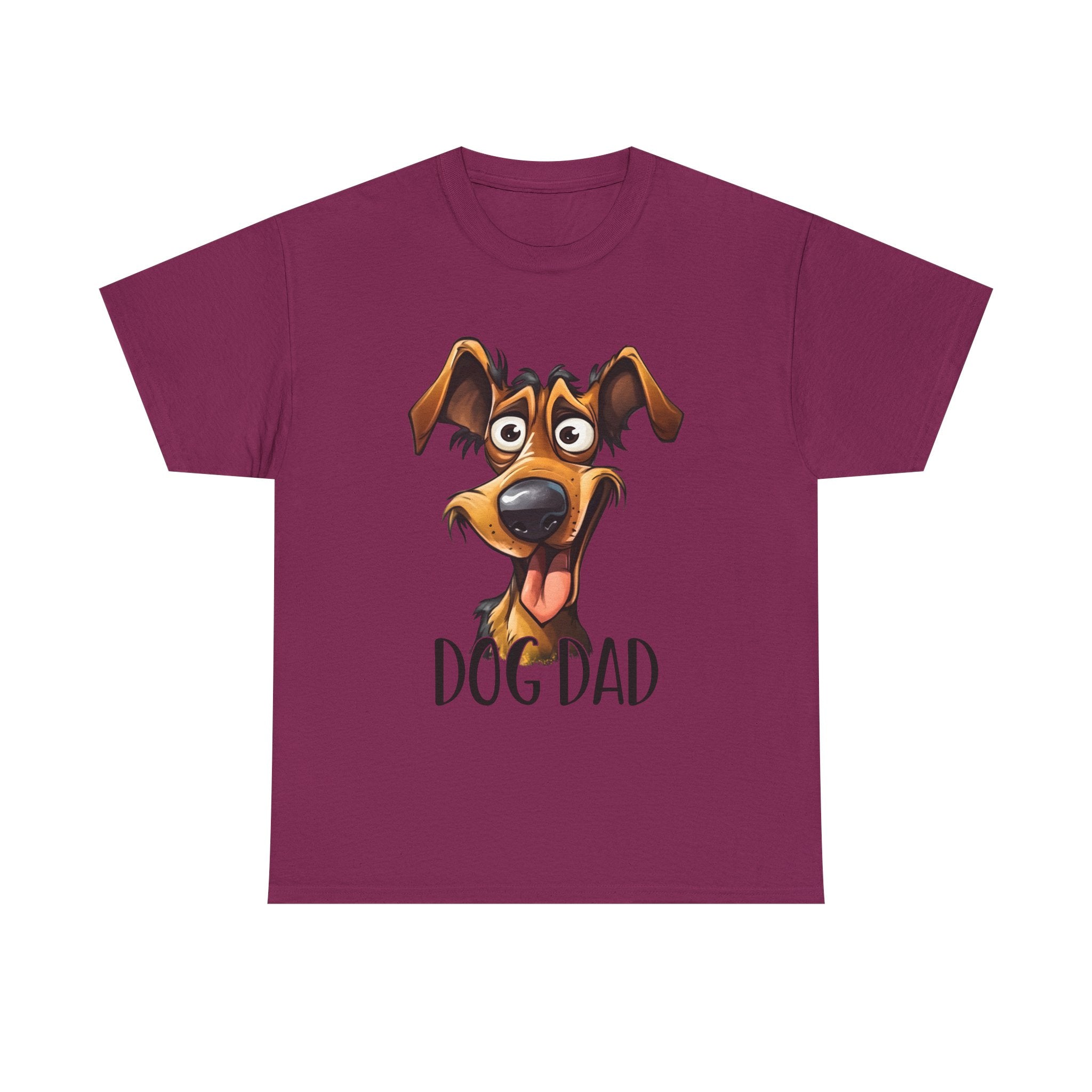 Dog Dad Unisex Heavy Cotton Tee, Pet Lover Gift, Fun Shirt for Father’s Day, Dog Owner Humor Tee, Great for Birthdays, Casual Wear