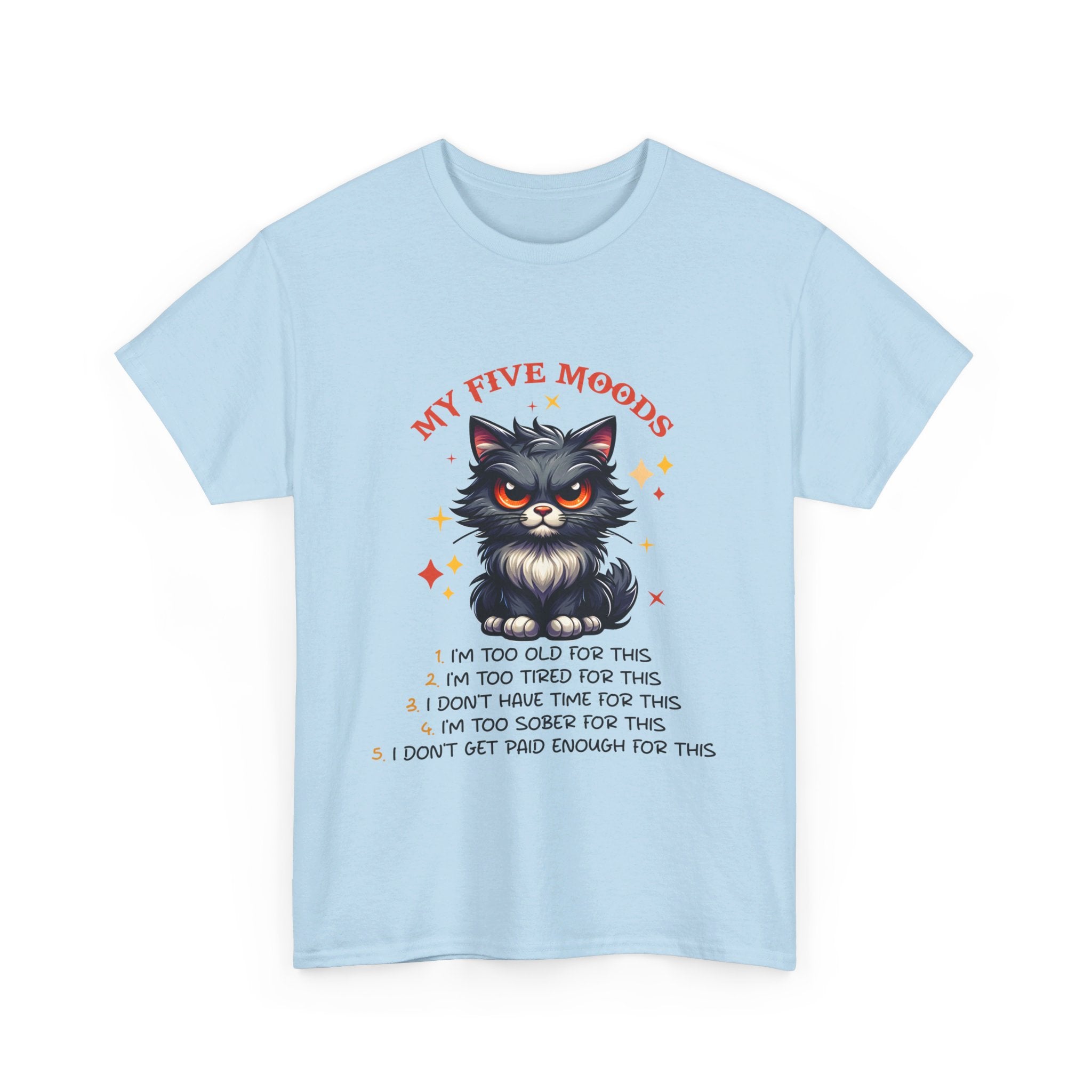 Grumpy cat five moods Unisex Heavy Cotton Tee by the x m world