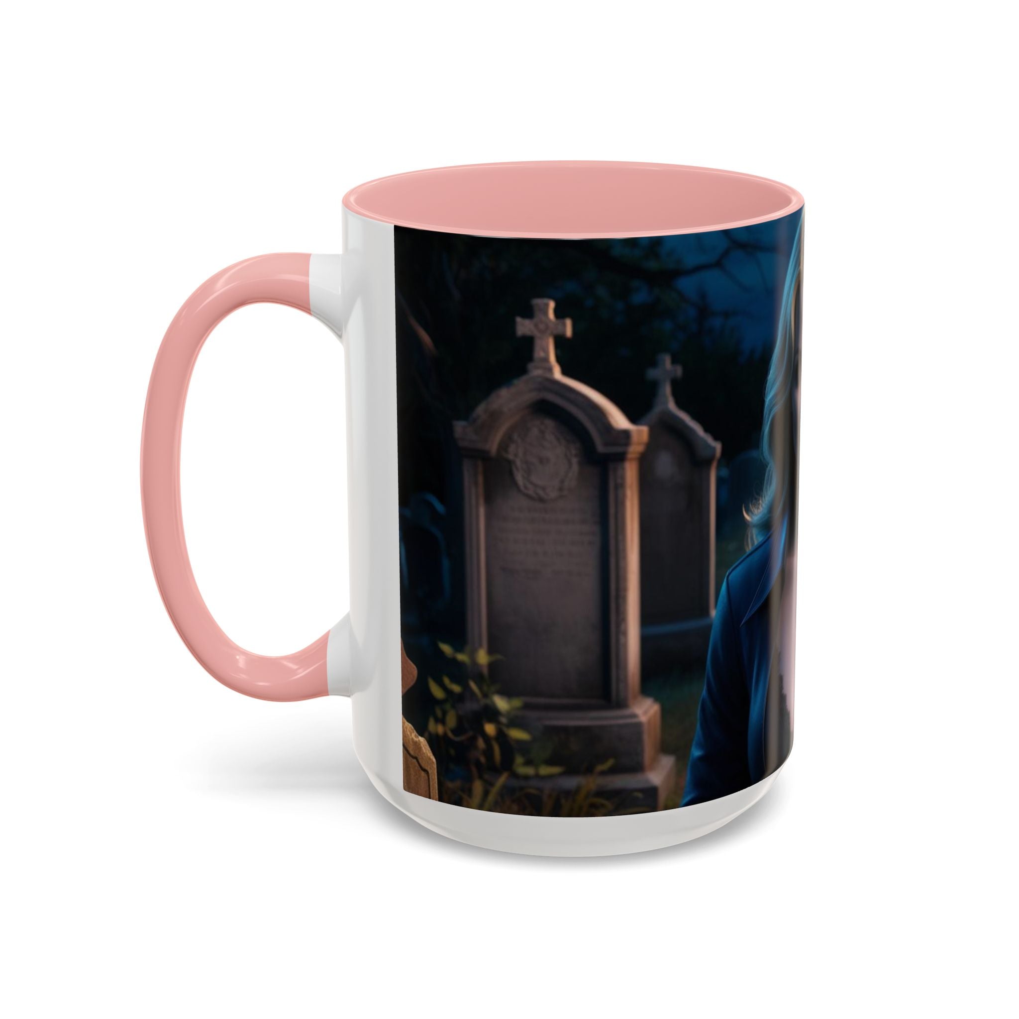 Vampire Beauty Coffee Mug – Gothic Graveyard Accent Mug fantasy horror