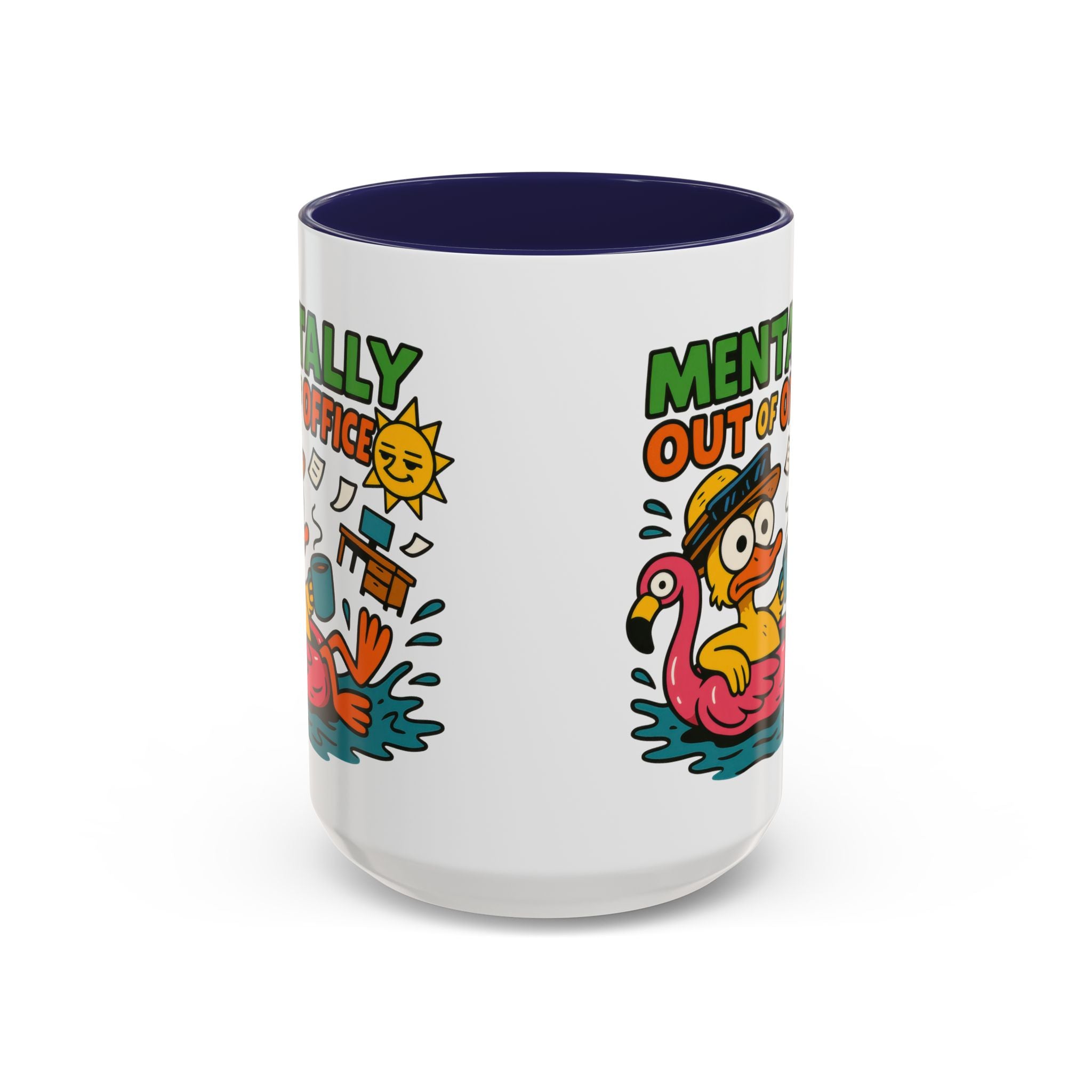 Fun Summer Coffee Mug, Quirky Gift for Beach Lovers, Office Humor Mug, Relaxation, Vacation, Cute Animal Design