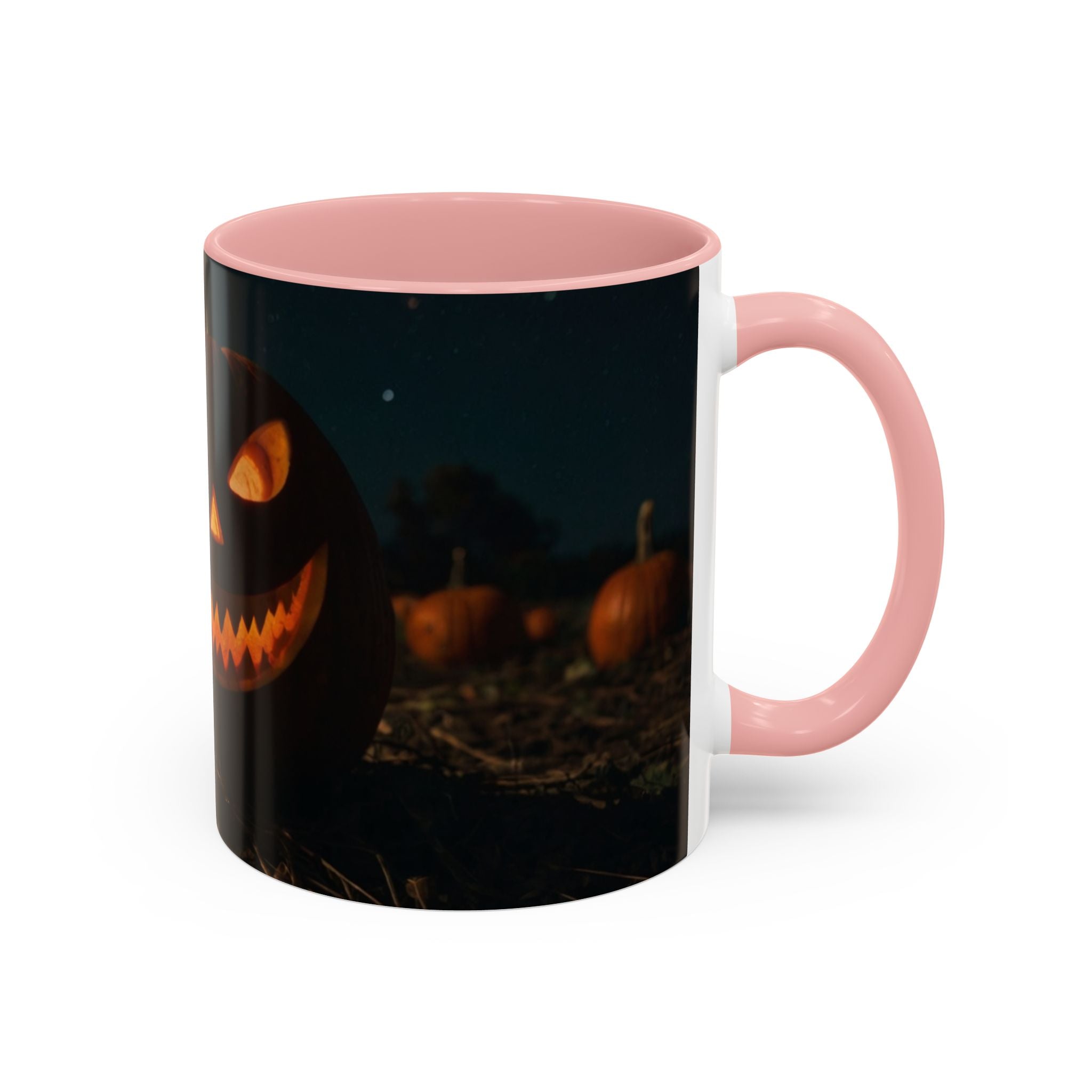 Halloween Pumpkin Accent Coffee Mug - Spooky Design for Fall Celebrations horror full moon