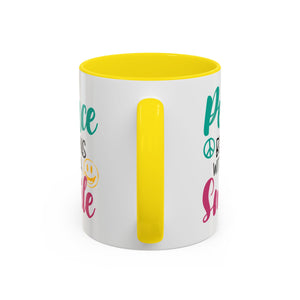 Inspirational Peace Coffee Mug - "Peace Begins with a Smile" - 11oz & 15oz