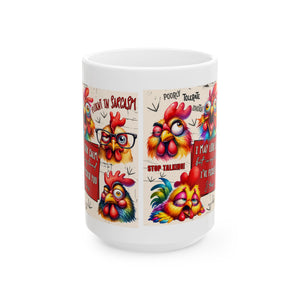 Funny Rooster Mug, attitude sarcasm Coffee Cup for Animal Lovers, Gift for Birthdays, Holidays, & Coffee Enthusiasts