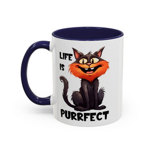Purrfect Cat Accent Coffee Mug, Cat Lover Gift, Funny Drinkware, Cute Kitchen Accessory, Pet Owner Mug, Unique Gift Idea