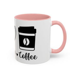 peace love coffee Accent Coffee Mug (11, 15oz)