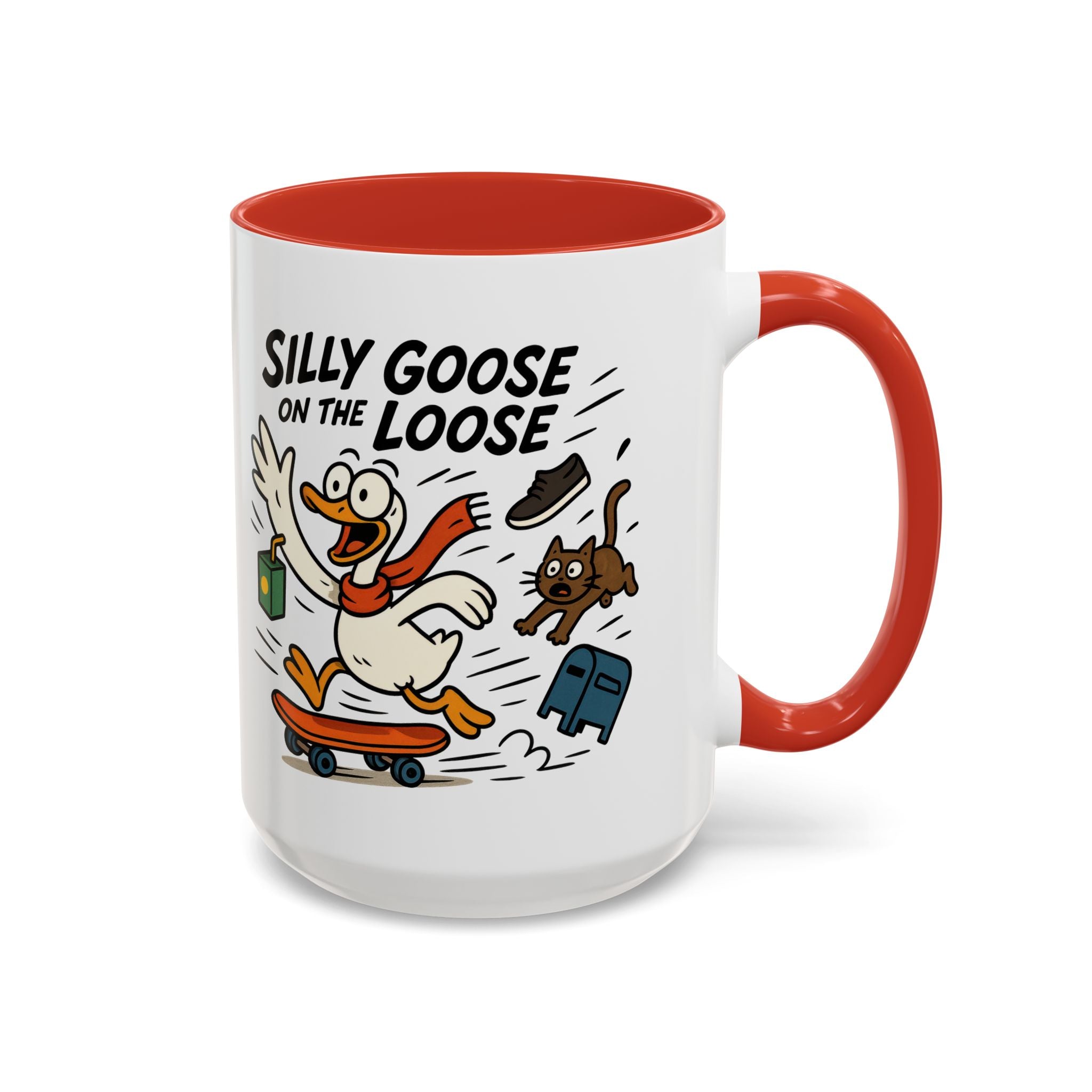 Silly Goose Coffee Mug - Fun Gift for Animal Lovers, Quirky Desk Decor, Inspirational Drinkware, Home & Office Tea Cups