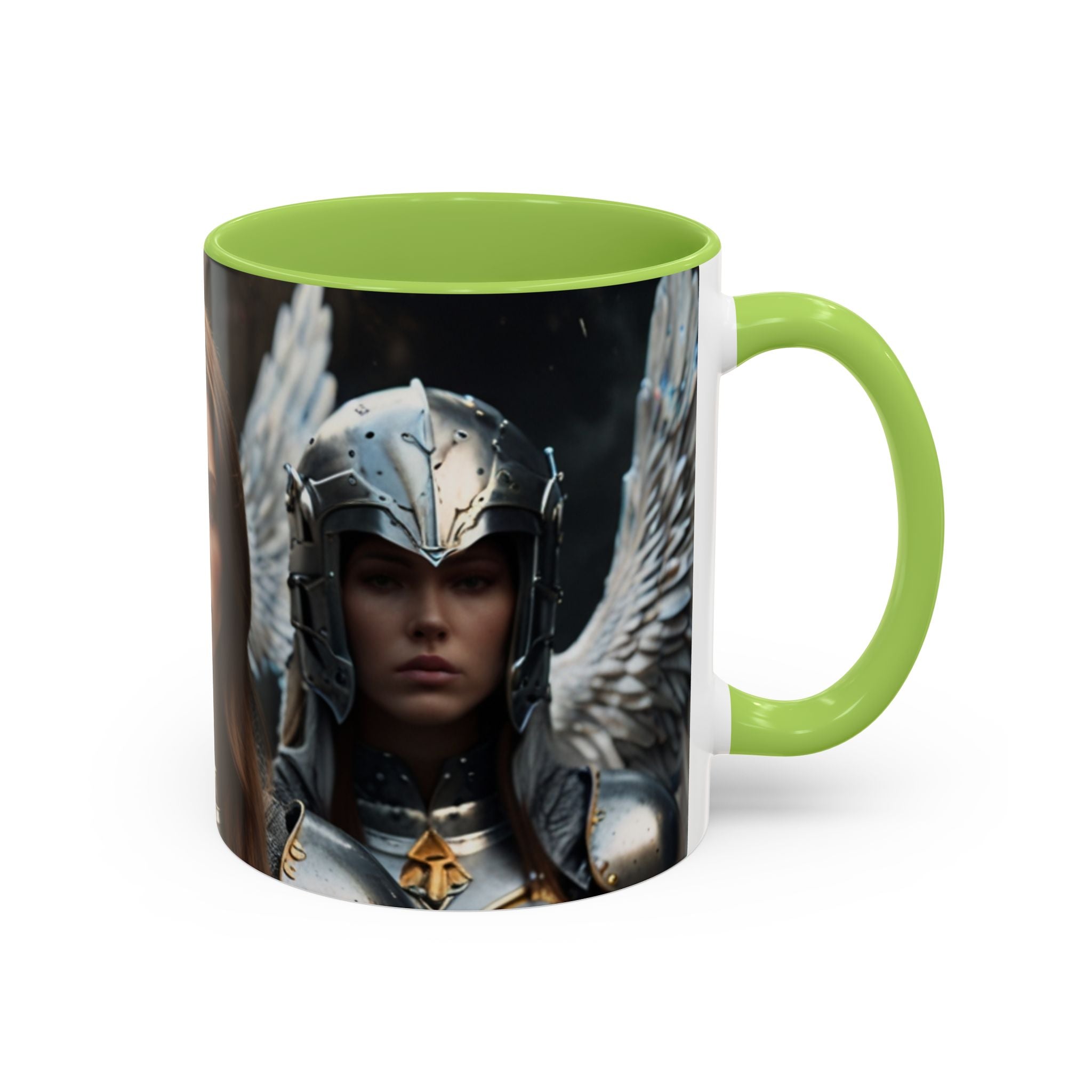Warrior Angel Accent Coffee Mug - 11 or 15oz Ceramic Mug for Fantasy Lovers