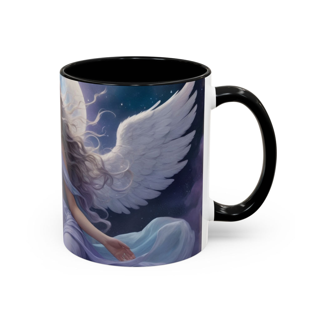 Celestial Angel Accent Coffee Mug - 11 & 15oz, Ethereal Design for Dreamy Coffee Lovers fantasy