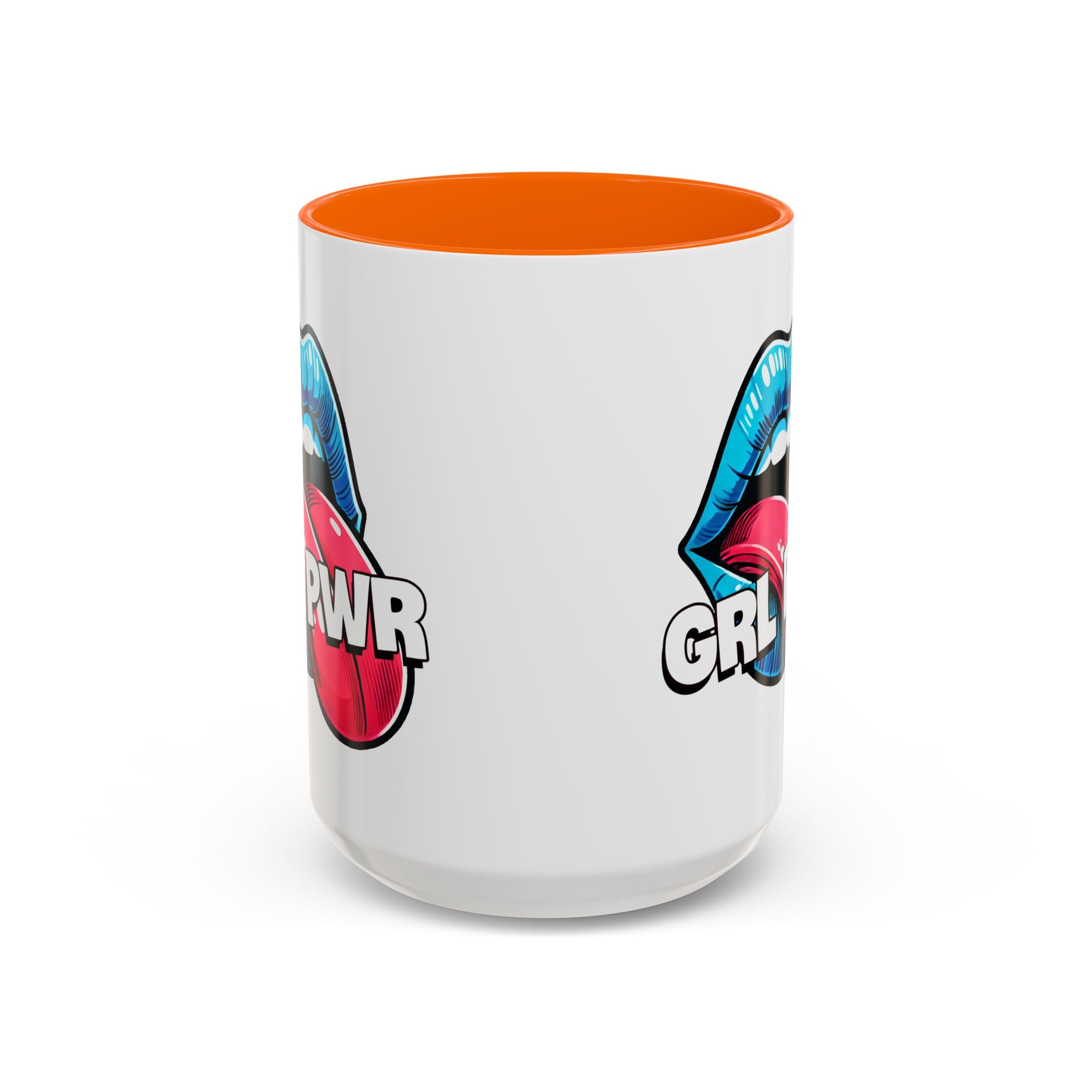 GRL PWR Accent Coffee Mug - Bold Fun Design for Empowerment, Great Gift for Friends, Coffee Lovers, Birthdays, and Celebrations
