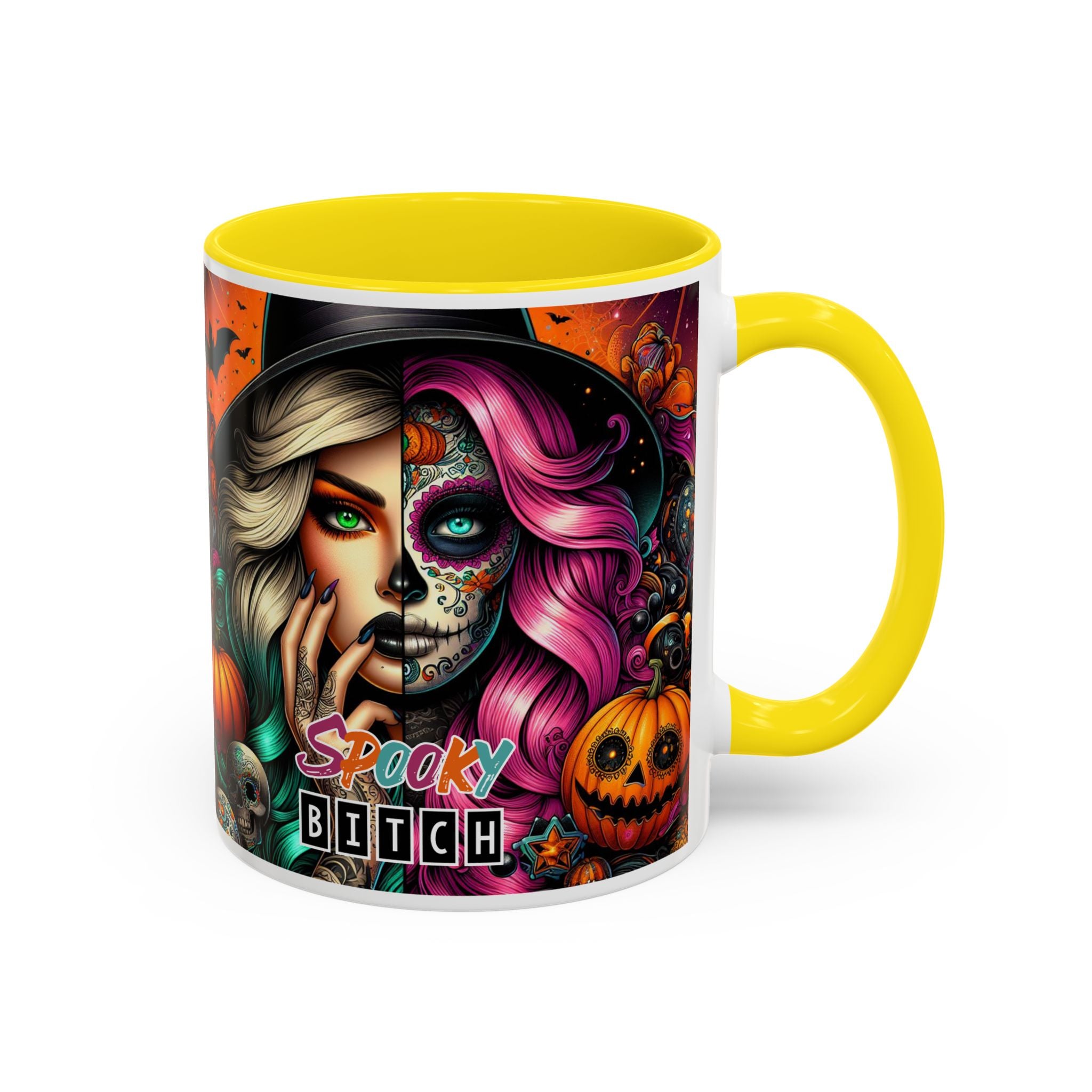Spooky Bitch Halloween Coffee Mug - 11oz & 15oz | Witchy Vibes for Gifting, Halloween Decor, Fun Coffee Lover Gift, Spooky Season Must-Have