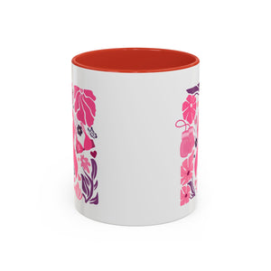 Pink Floral Awareness Coffee Mug, Breast Cancer Awareness Mug, Gift for Her, Supportive Drinkware, Motivational Mug