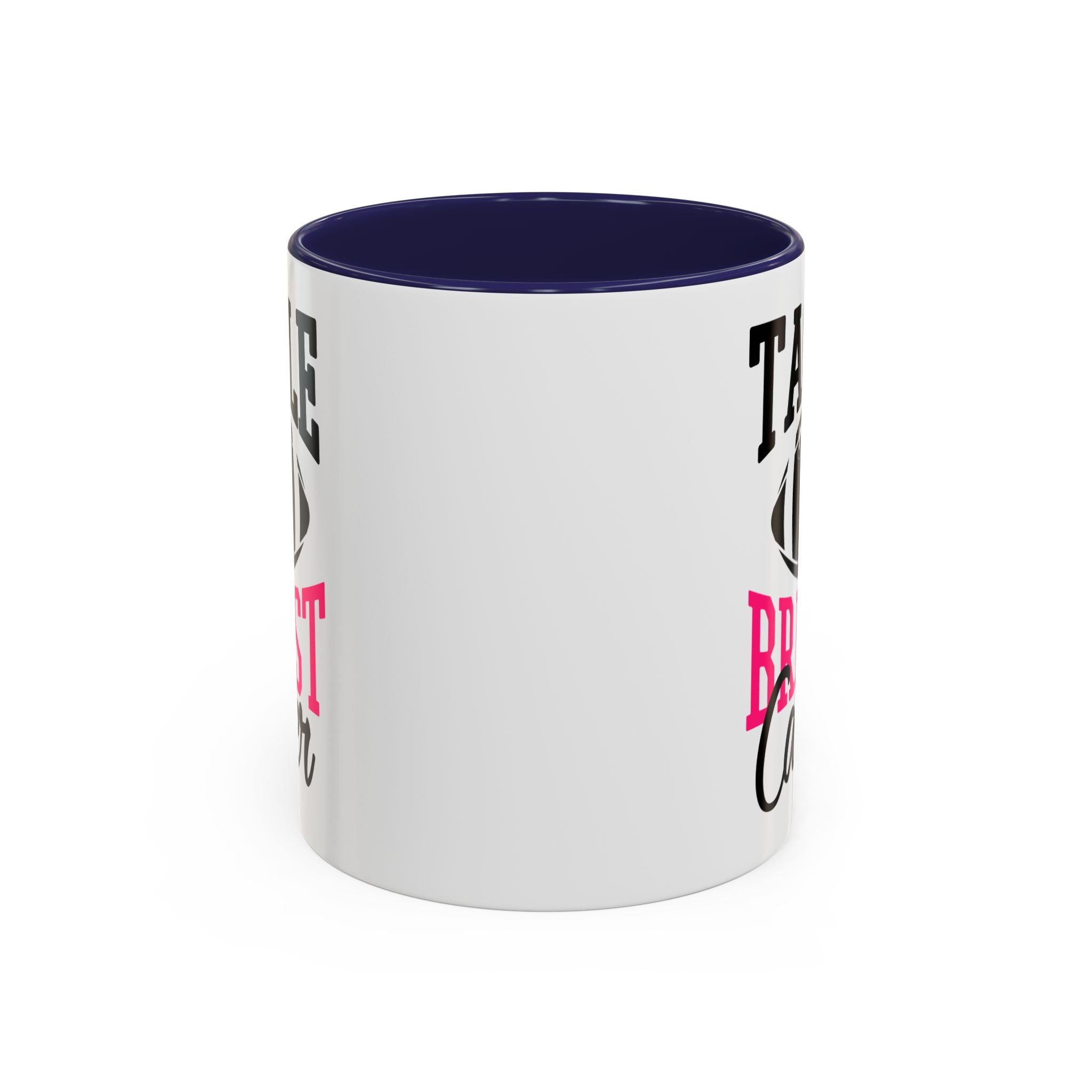 Tackle Breast Cancer Coffee Mug, Supportive Gift for Football Fans, Awareness Mug, Cheer Team Spirit, Fundraiser Drinkware