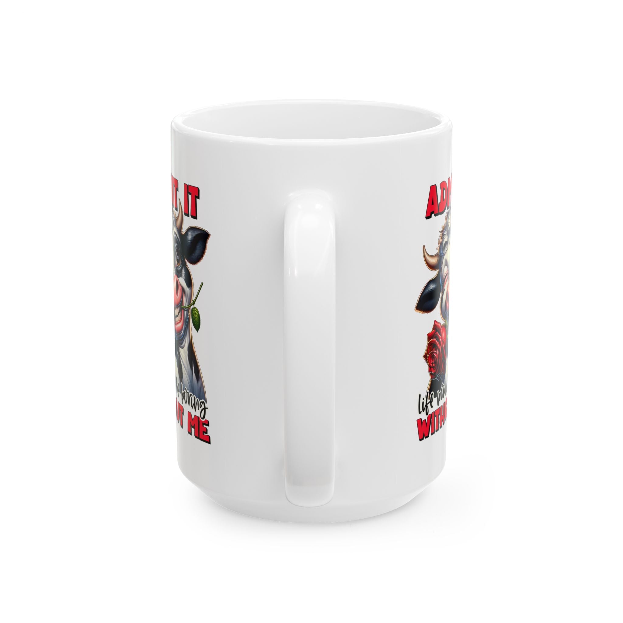 funny attitude cow coffee Mug with Fun Quote - 11oz & 15oz, Cute Gift for Cow Lovers,  Coffee Lovers, Kitchen Essentials