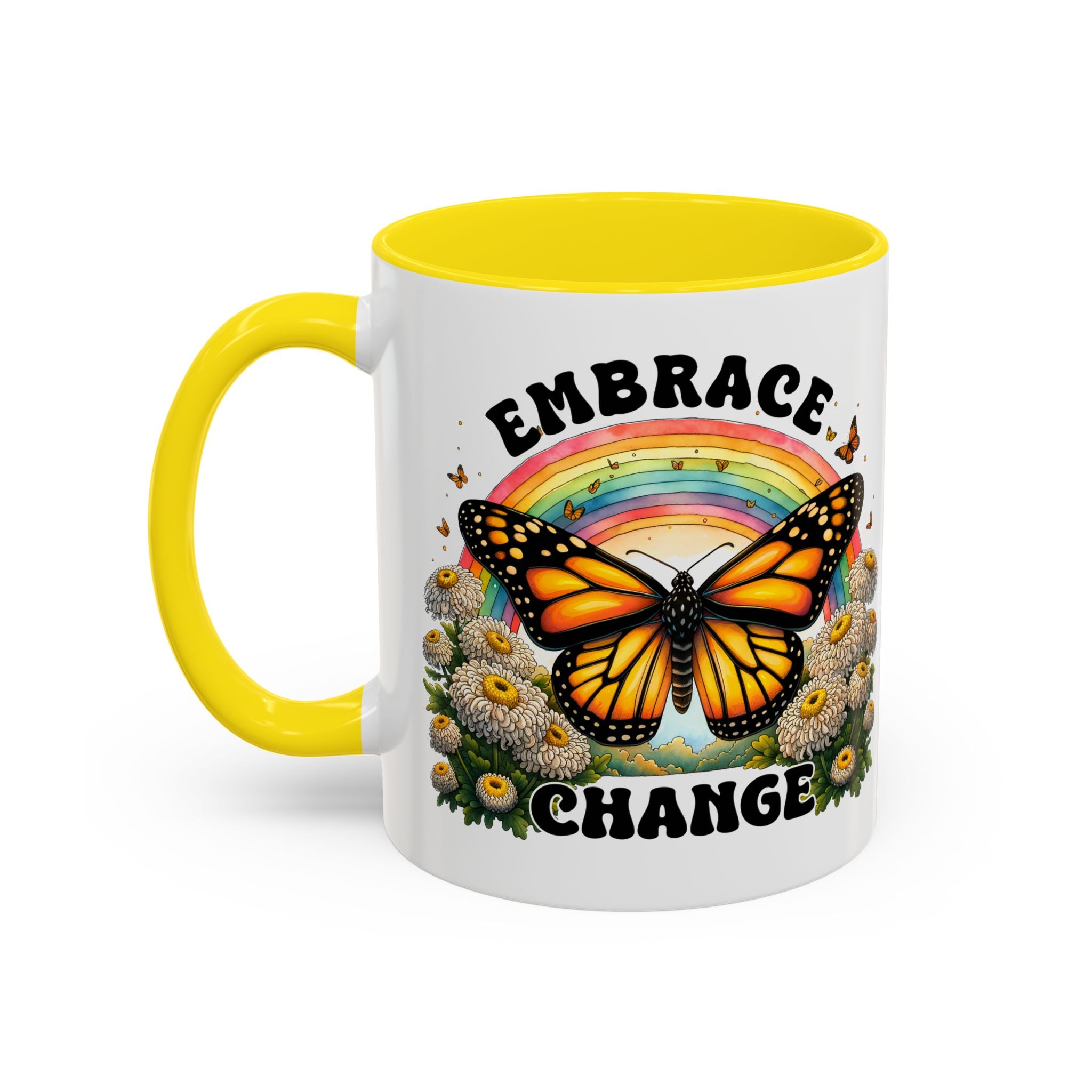 Embrace Change Butterfly Coffee Mug – Inspirational Gift for Nature Lovers