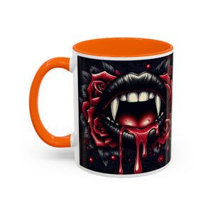 Gothic Vampire Rose Coffee Mug | Perfect for Halloween, Unique Gift, Dark Aesthetic, Gothic Decor, Horror Collectible