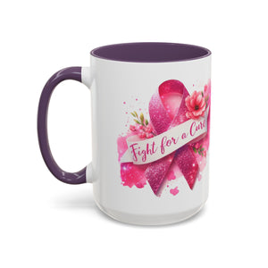 Inspirational Breast Cancer Awareness Coffee Mug - Fight for a Cure, Support Cancer Survivors, Gifts for Her, Pink Ribbon Design, [...]