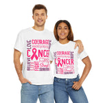 Cancer Awareness Unisex Tee, Support Cancer Fighters, Fight Against Cancer, Gift for Survivors, Hope & Love T-Shirt
